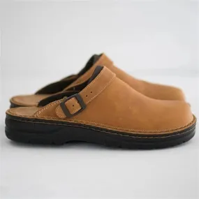Soft leather slippers with ergonomic support and non-slip soles