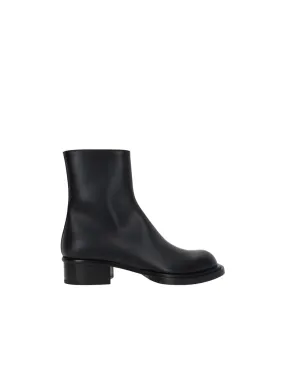 Stack Smooth Leather Cuban Boots