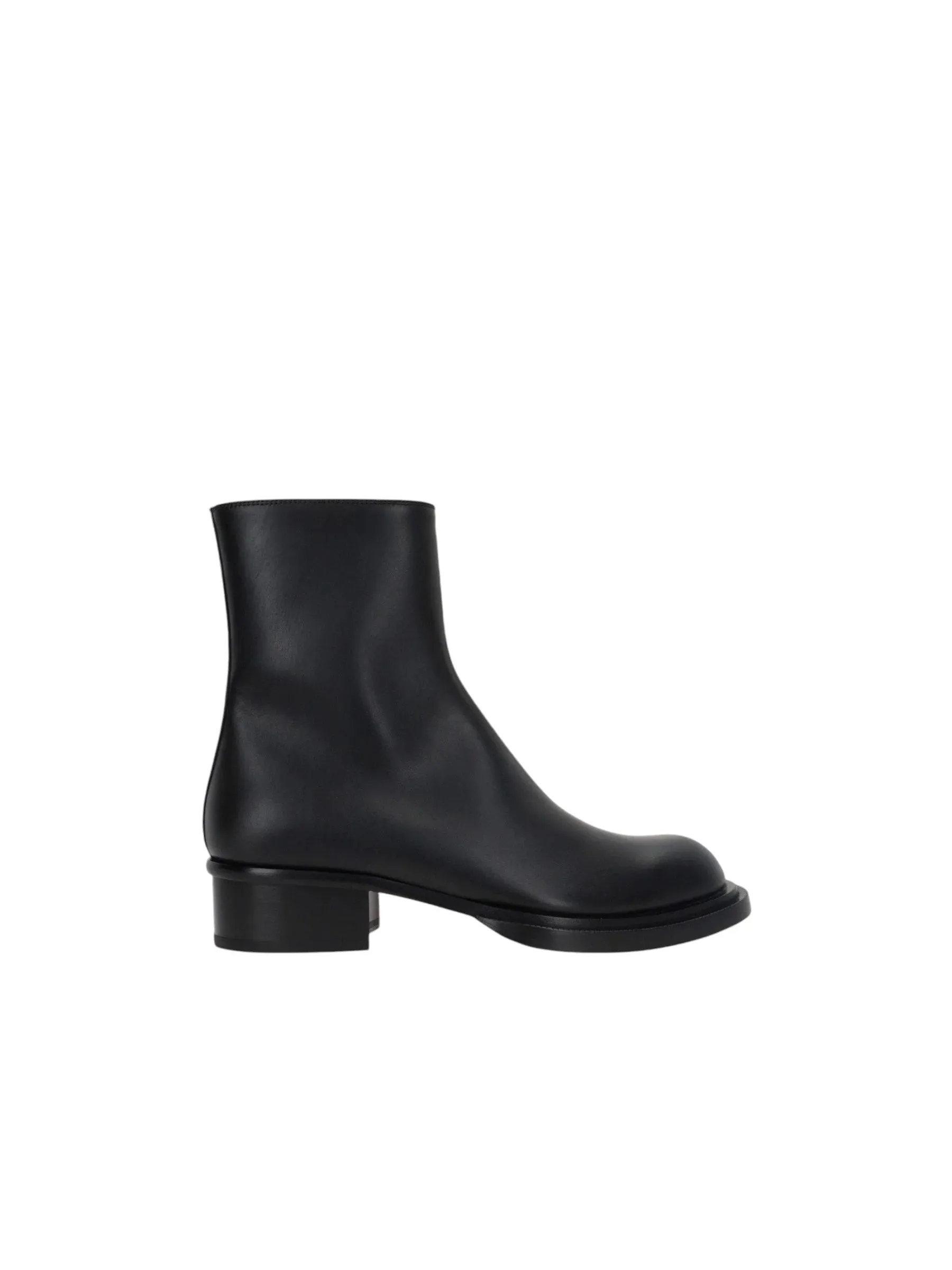 Stack Smooth Leather Cuban Boots