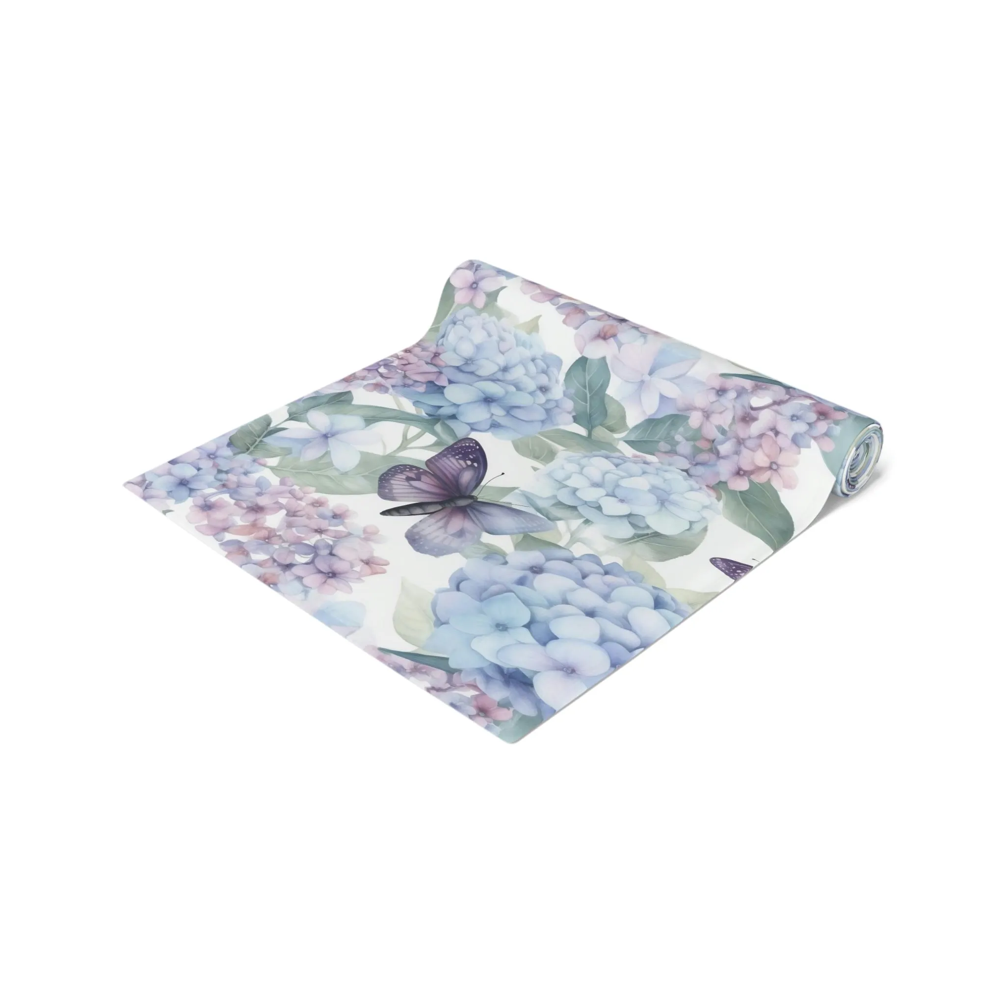 Summer Table Runner / Hydrangea Butterfly Table Runner