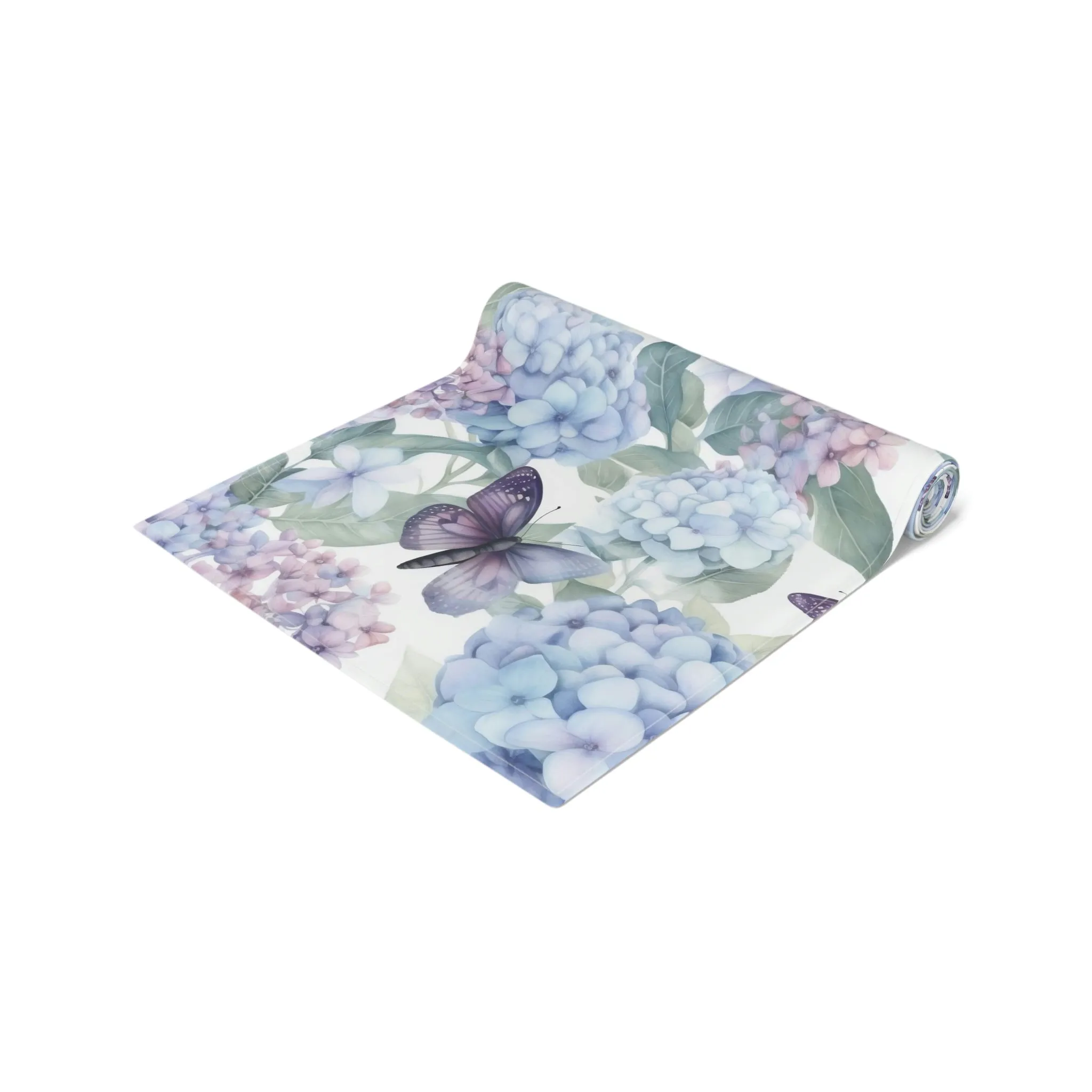 Summer Table Runner / Hydrangea Butterfly Table Runner