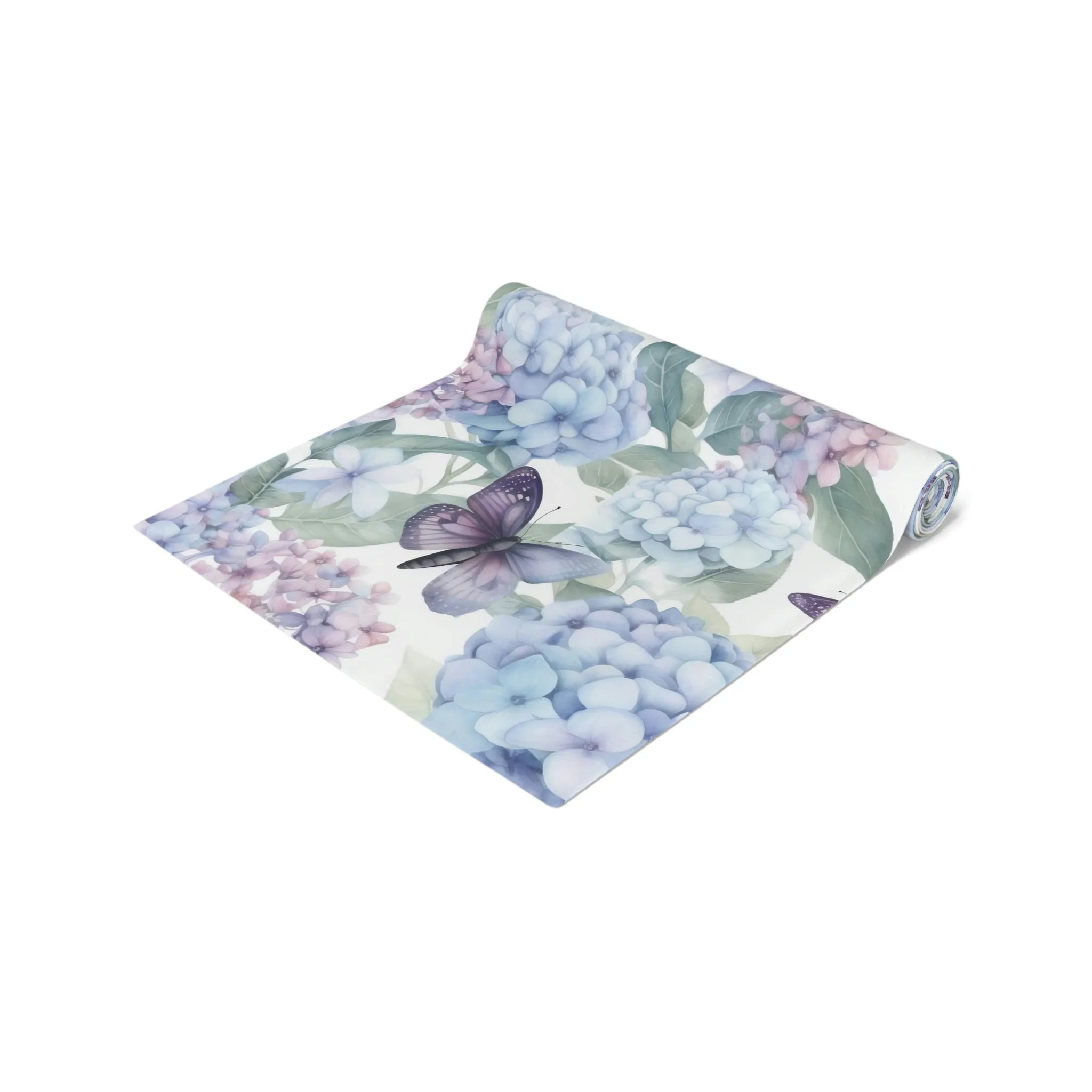 Summer Table Runner / Hydrangea Butterfly Table Runner