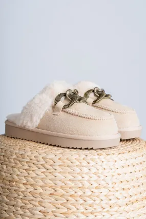 Taos fur lined slipper natural