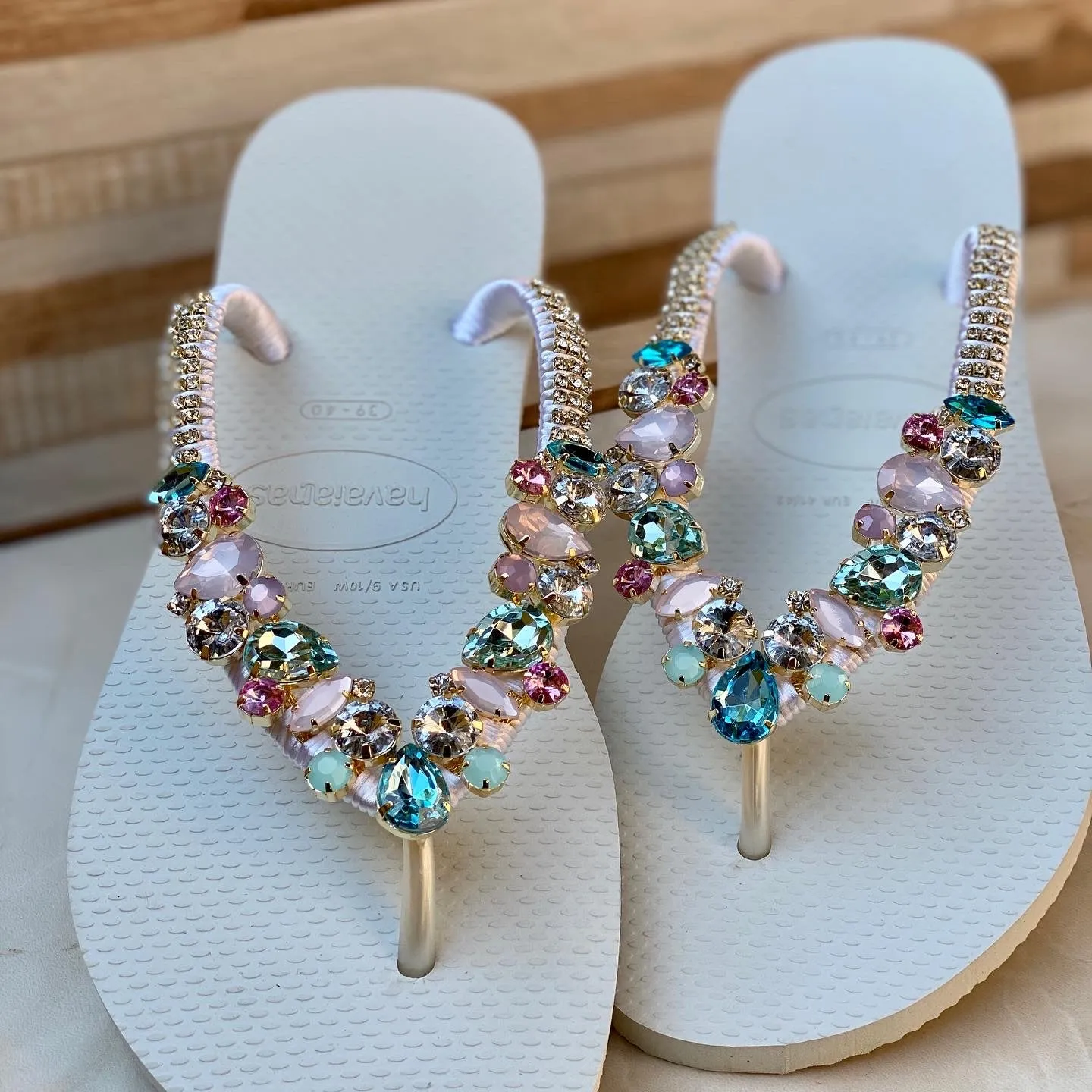 Unique Crystal Embellished Sandals