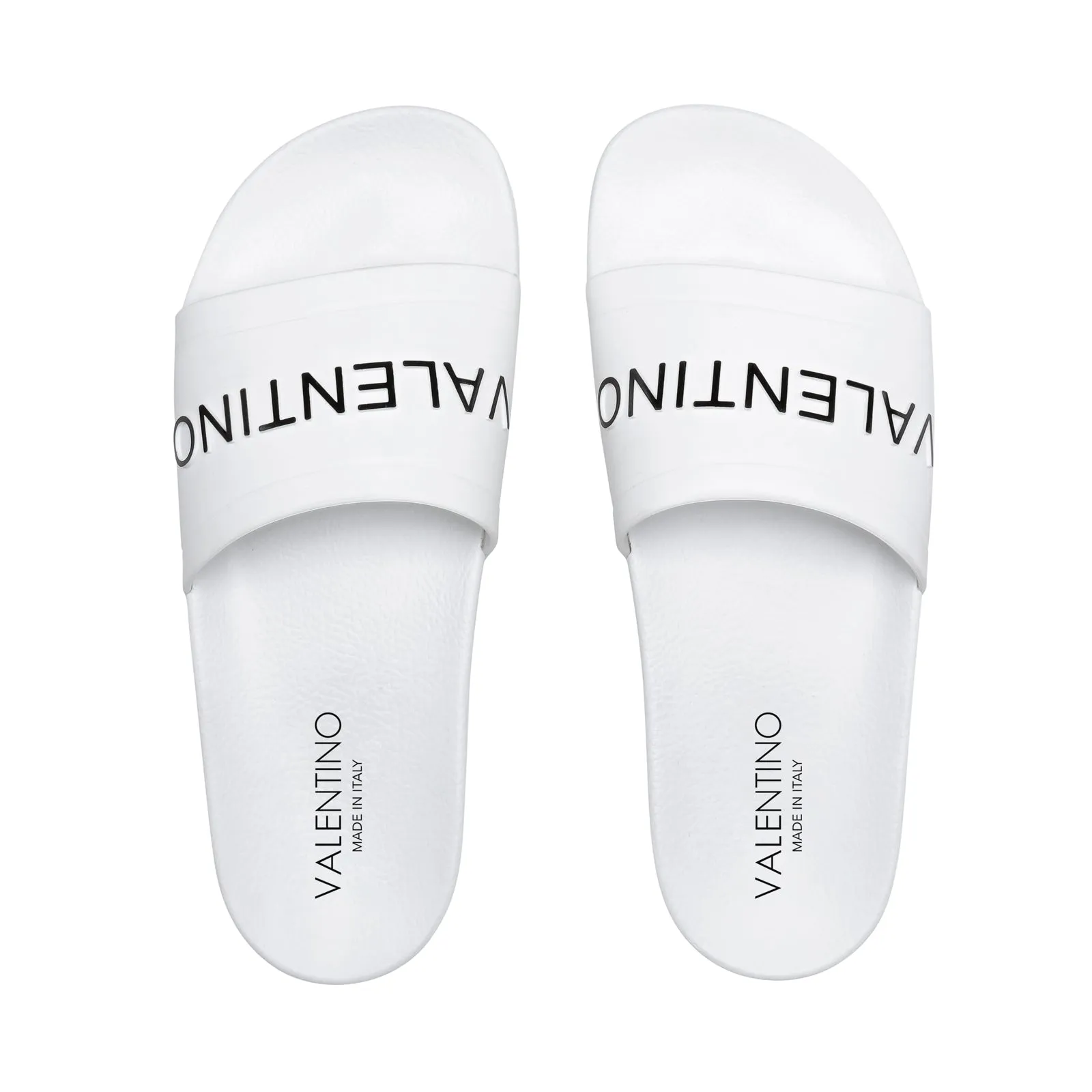 VALENTINO Slider in white PVC