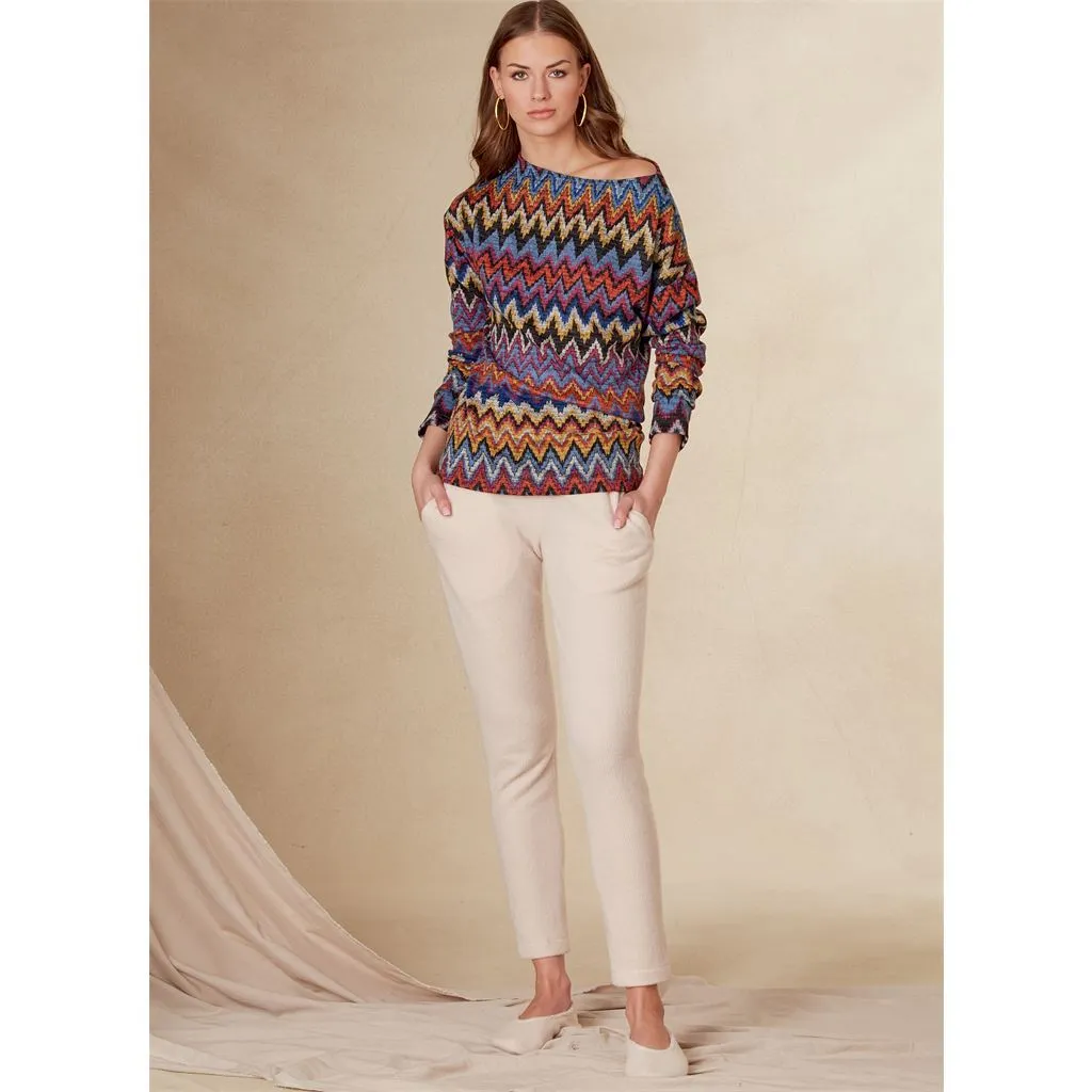 Vogue Pattern V1835 Misses' Tops, Pants and Slippers