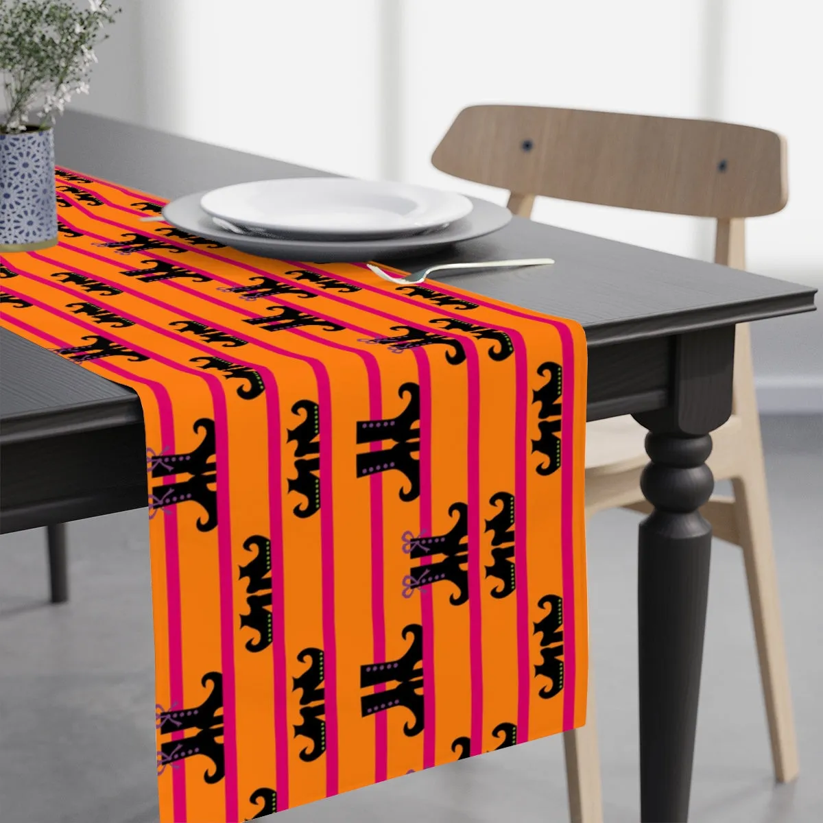 Witches Shoes Halloween Table Runner
