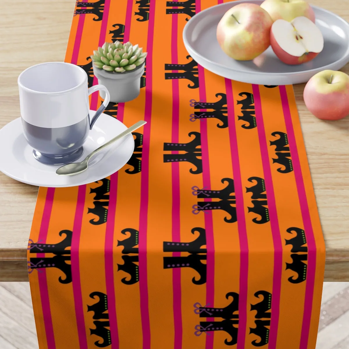 Witches Shoes Halloween Table Runner