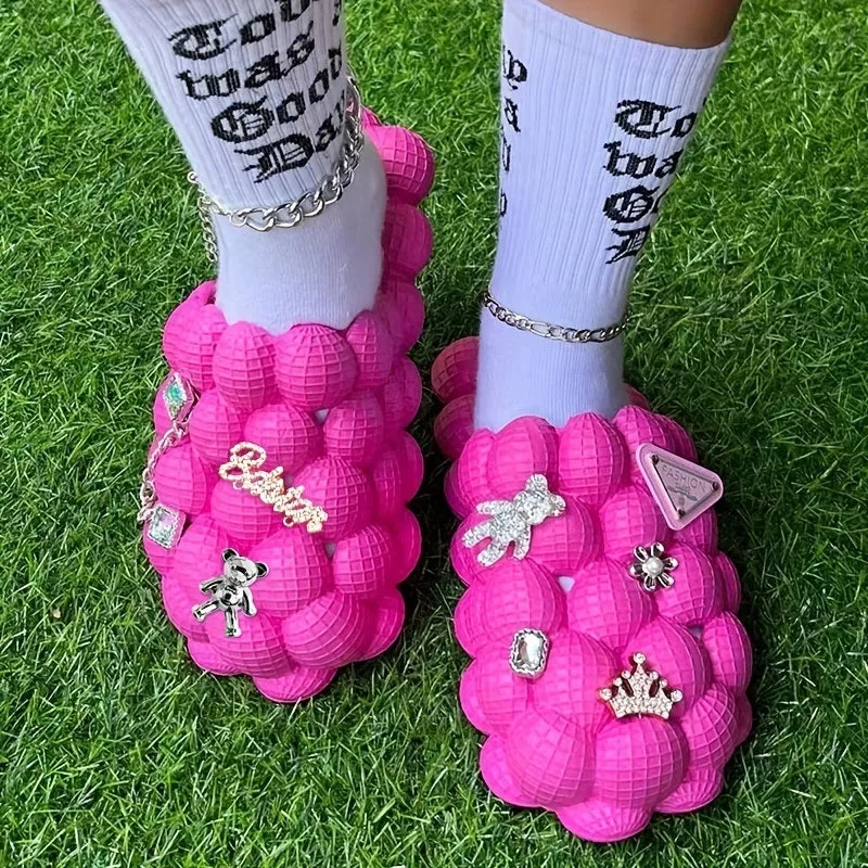 Women's Fashionable Bubble Slippers With Charm