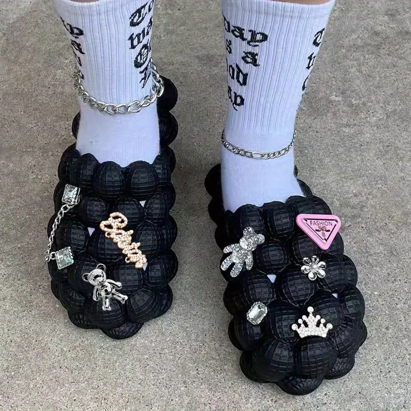 Women's Fashionable Bubble Slippers With Charm