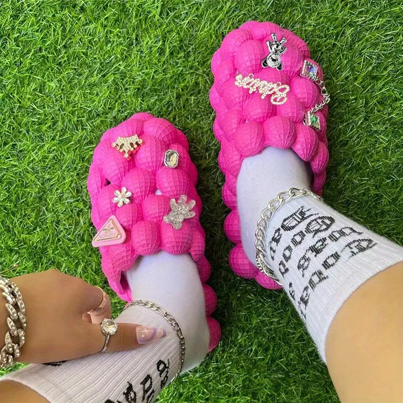 Women's Fashionable Bubble Slippers With Charm