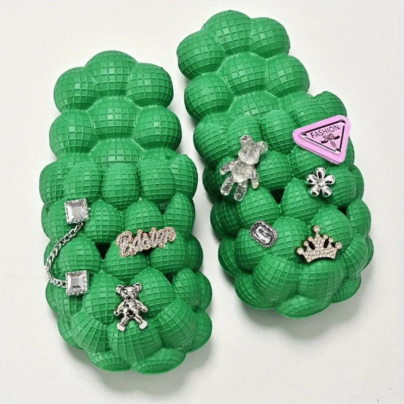 Women's Fashionable Bubble Slippers With Charm