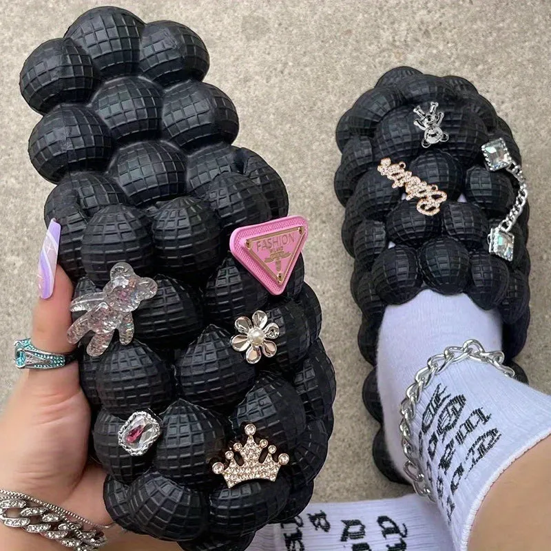 Women's Fashionable Bubble Slippers With Charm