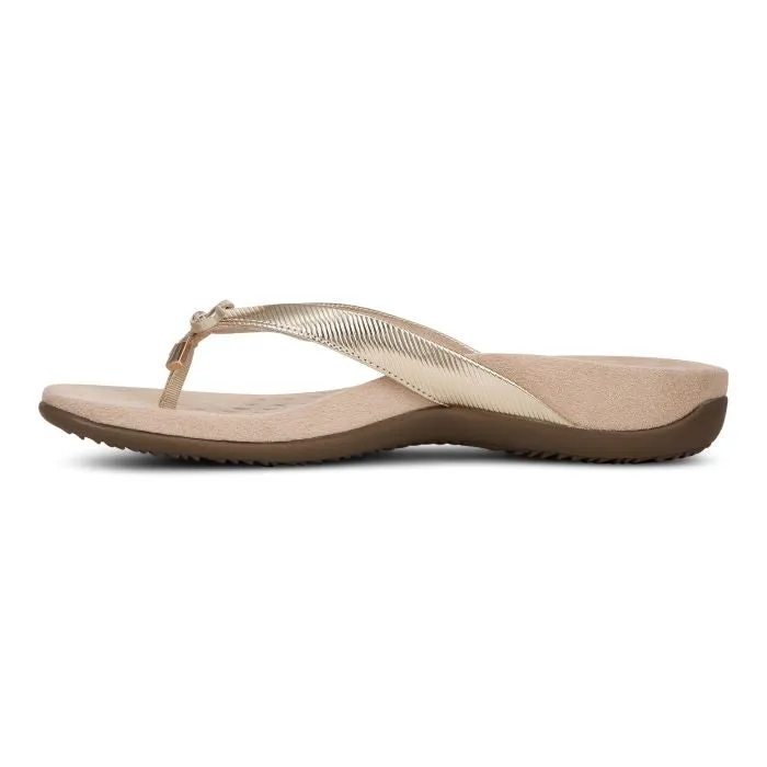 Womens Vionic Bella Toe Post Sandal in Gold
