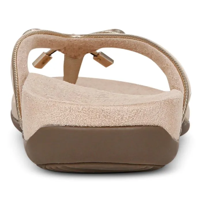 Womens Vionic Bella Toe Post Sandal in Gold