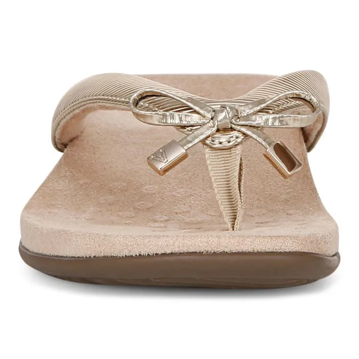 Womens Vionic Bella Toe Post Sandal in Gold