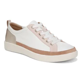 Womens Vionic Winny Lace Up Sneaker in White/Gold