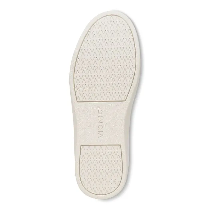 Womens Vionic Winny Lace Up Sneaker in White/Gold